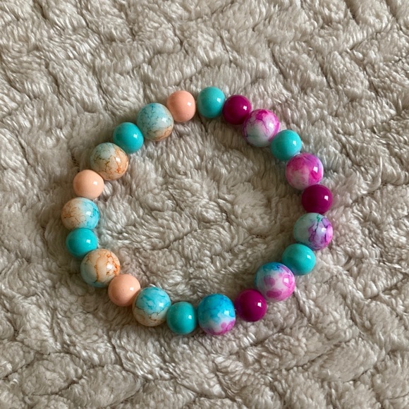 Handmade Colorful Beaded Stretch Bracelet - Picture 1 of 3